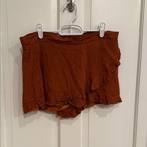 Altar'd State Rust Ruffle Skort